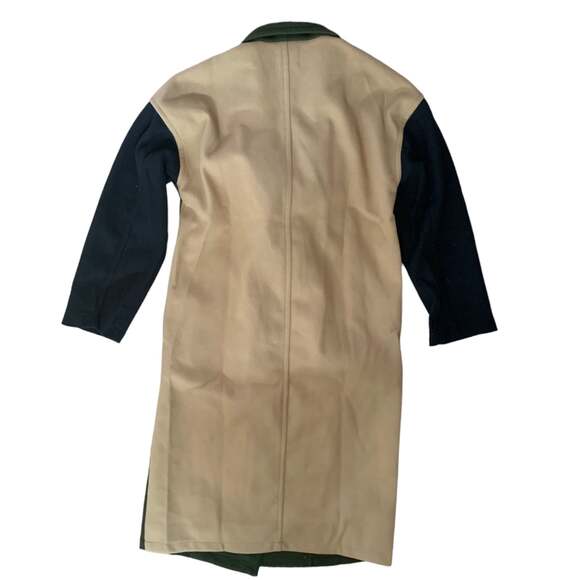 Dolls kill rehab lab womens medium large grunge colorblock trench coat nwt - Picture 2 of 7